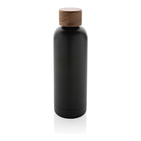 Wood RCS certified recycled stainless steel vacuum bottle