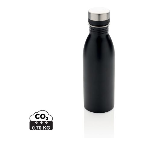 RCS Recycled stainless steel deluxe water bottle black | No Branding | not available | not available