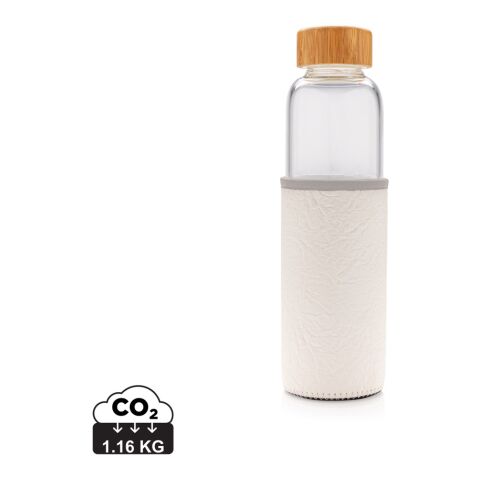 Glass Water Bottle with Textured Sleeve white-off white | No Branding | not available | not available
