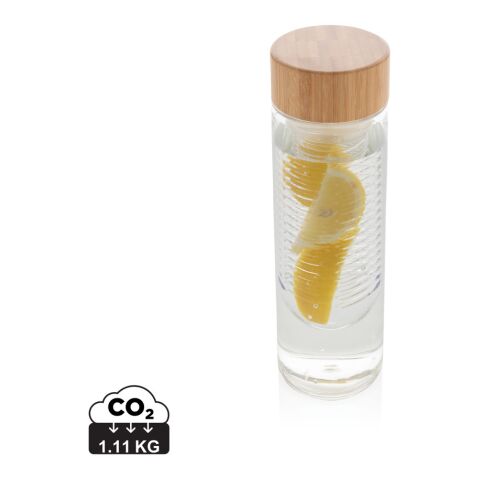 Infuser bottle with bamboo lid White | No Branding | not available | not available