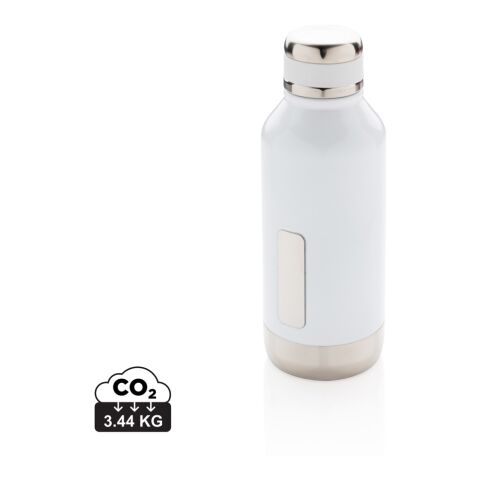 Leak proof vacuum bottle with logo plate