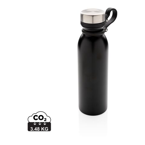 Copper vacuum insulated bottle with carry loop black | No Branding | not available | not available