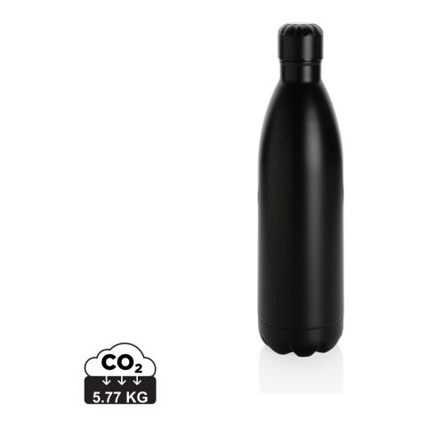 Solid color vacuum stainless steel bottle 1L black | No Branding | not available | not available