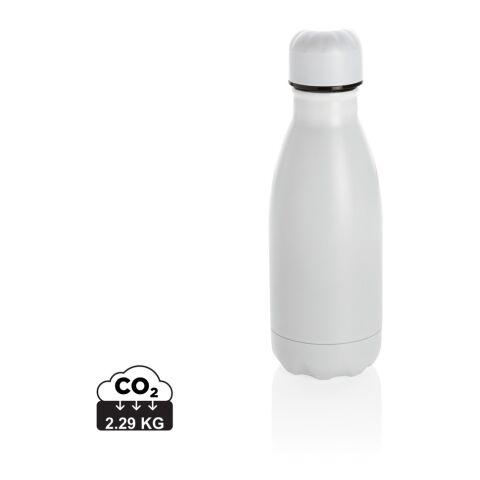 Solid colour vacuum stainless steel bottle 260ml White | No Branding | not available | not available