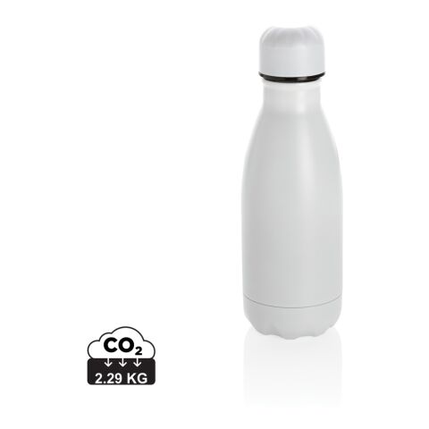 Solid colour vacuum stainless steel bottle 260ml white | No Branding | not available | not available