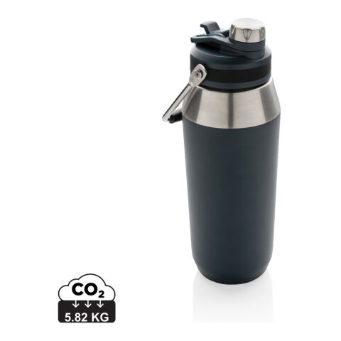 Vacuum stainless steel dual function lid bottle 1L navy | No Branding | not available | not available