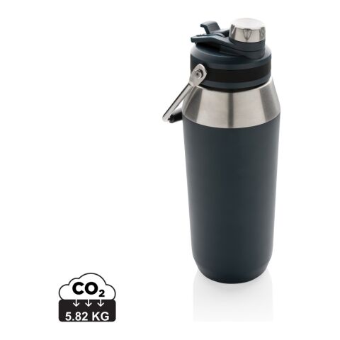 Vacuum stainless steel dual function lid bottle 1L navy | No Branding | not available | not available