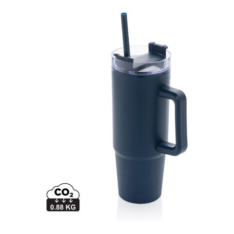 Tana RCS recyled plastic tumbler with handle 900ml navy | No Branding | not available | not available