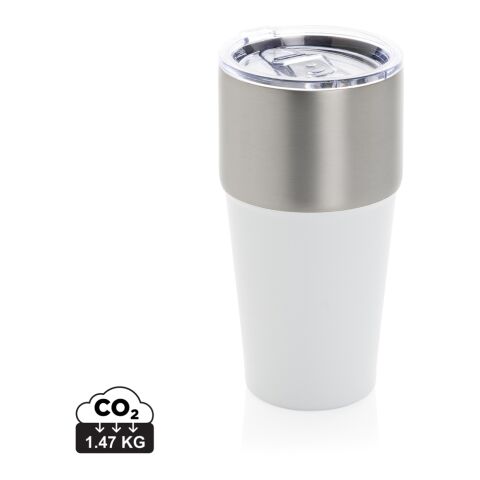Fluid RCS certified recycled steel tumbler 500ml white | No Branding | not available | not available