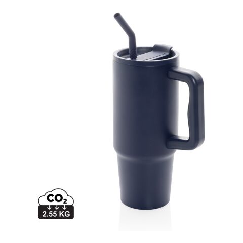 Embrace deluxe RCS recycled stainless steel tumbler 900ml navy | No Branding | not available | not available