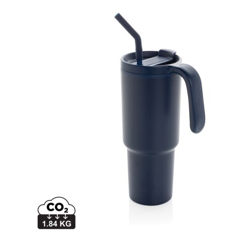 Graphic 360 RCS certified recycled steel tumbler 900ml navy | No Branding | not available | not available