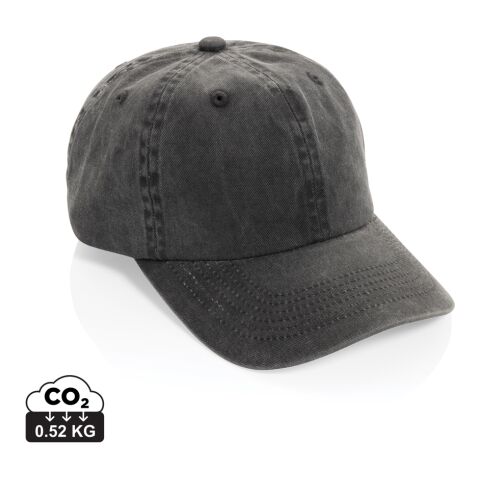 BEAU AWARE™ Washed 6 panel 270gsm cotton twill cap black | No Branding | not available | not available | not available