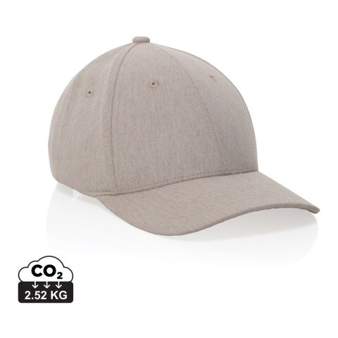 Milo AWARE™ recycled heather 6 panel cap 200gr white | No Branding | not available | not available | not available