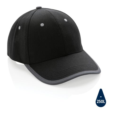 Impact AWARE™ Brushed rcotton 6 panel contrast cap 280gr black | No Branding | not available | not available | not available