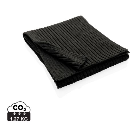 Impact AWARE™ Polylana® knitted scarf 180 x 25cm black | No Branding | not available | not available | not available