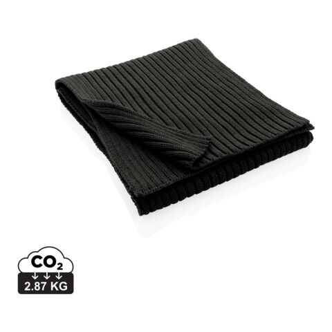 Impact AWARE™ Polylana® knitted scarf 180 x 25cm black | No Branding | not available | not available | not available