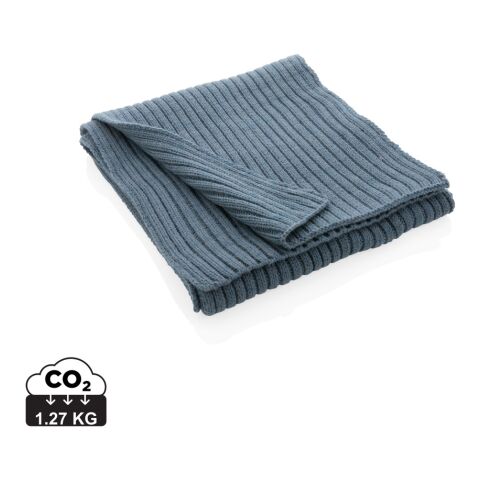 Impact AWARE™ Polylana® knitted scarf 180 x 25cm blue | No Branding | not available | not available | not available