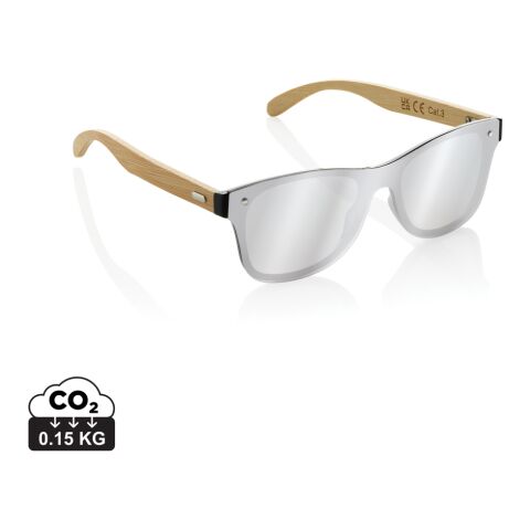 Prism RCS recycled plastic sunglasses with bamboo frame brown | No Branding | not available | not available