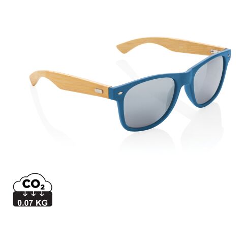 FSC® Bamboo and RCS recycled plastic sunglasses blue | No Branding | not available | not available