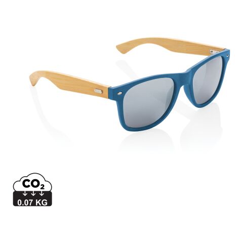 FSC® Bamboo and RCS recycled plastic sunglasses blue | No Branding | not available | not available