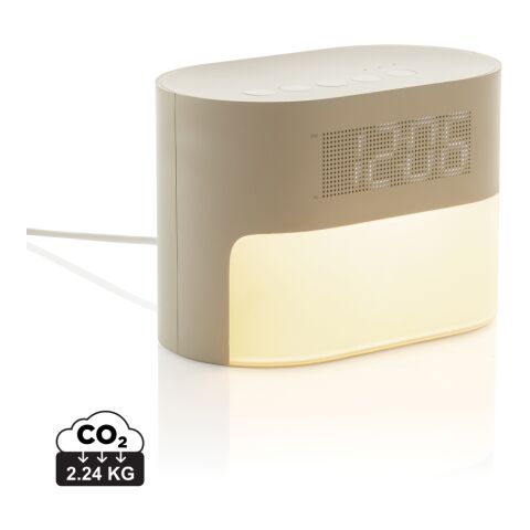 LumaRise RCS reycled plastic white noise alarm clock beige | No Branding | not available | not available