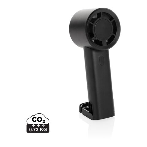 Twist RCS recycled plastic re-chargeable portable fan black | No Branding | not available | not available