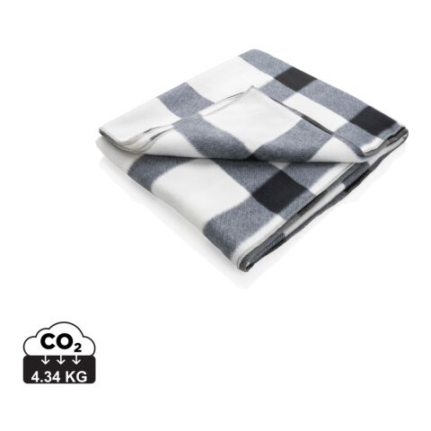 Soft plaid fleece blanket white | No Branding | not available | not available | not available