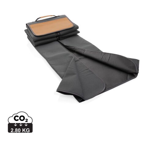Impact AWARE™ RPET picnic blanket with PU cover anthracite | No Branding | not available | not available