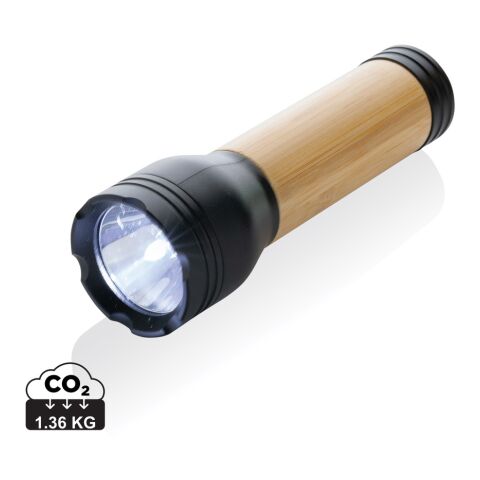Lucid 3W RCS certified recycled plastic &amp; bamboo torch black-brown | No Branding | not available | not available