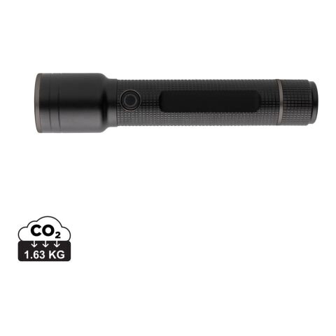 Gear X RCS recycled aluminum USB-rechargeable torch large black | No Branding | not available | not available
