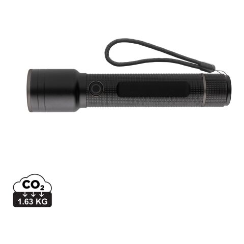 Gear X RCS recycled aluminum USB-rechargeable torch large black | No Branding | not available | not available