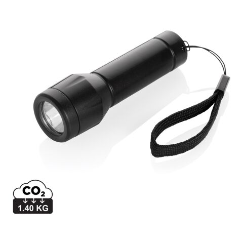 Flara RSC recycled plastic USB-rechargeable torch black | No Branding | not available | not available