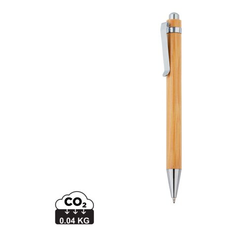 Bamboo pen brown-silver | No Branding | not available | not available