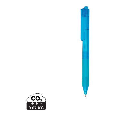X9 frosted pen with silicone grip blue | No Branding | not available | not available