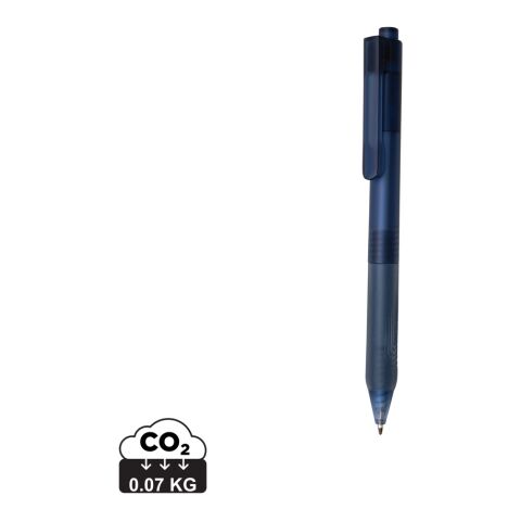 X9 frosted pen with silicone grip navy | No Branding | not available | not available