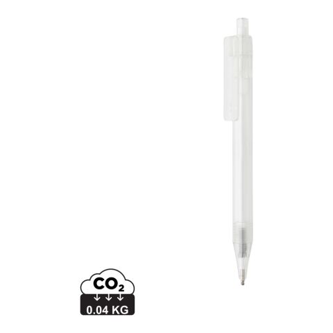 GRS RPET X8 transparent pen white | No Branding | not available | not available
