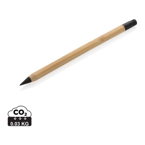 FSC® bamboo infinity pencil with eraser Black | No Branding | not available | not available