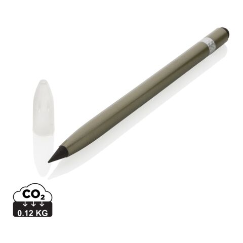 Aluminum inkless pen with eraser green | No Branding | not available | not available