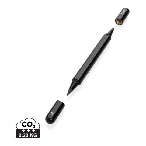 Swiss Peak Storm RCS recycled aluminum dual tip pen black | No Branding | not available | not available