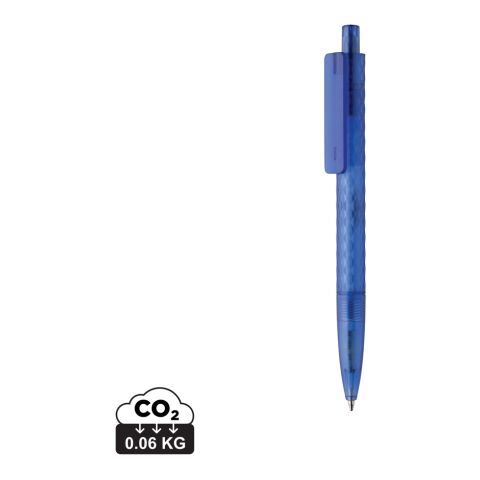 X3 GRS recycled PC plastic pen frosted blue | No Branding | not available | not available