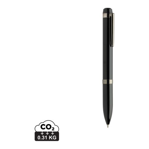 Swiss peak OSLO recycled stainless steel deluxe pen black