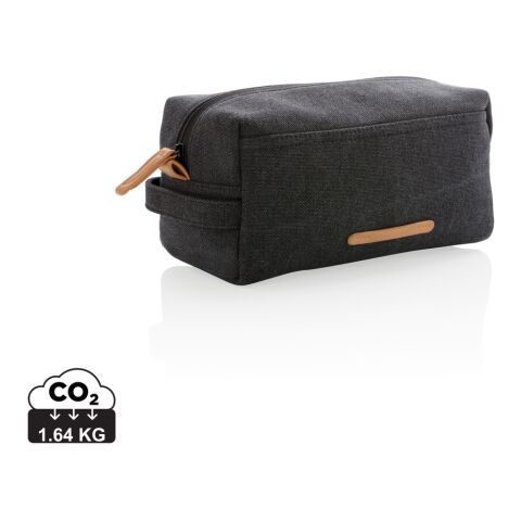 Canvas toiletry bag PVC free black | No Branding | not available | not available