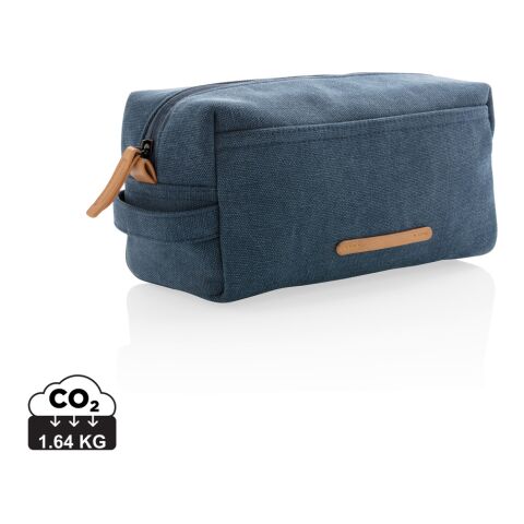 Canvas toiletry bag PVC free blue | No Branding | not available | not available