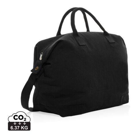 Kezar AWARE™ 500 gsm recycled canvas deluxe weekend bag black | No Branding | not available | not available | not available