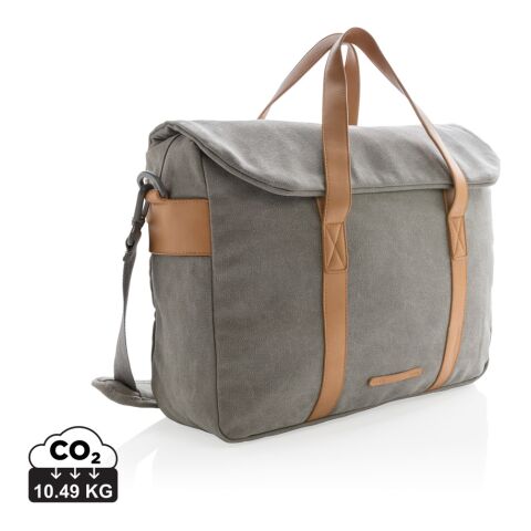 Canvas laptop bag PVC free grey | No Branding | not available | not available | not available