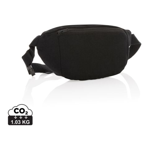 Impact AWARE™ 285gsm rcanvas hip bag undyed black | No Branding | not available | not available