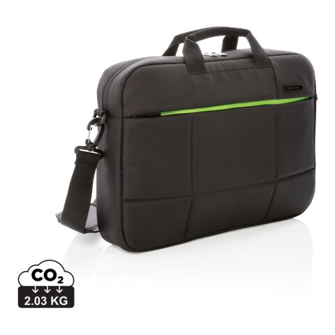 Soho business RPET 15.6&quot;laptop bag PVC free black-green | No Branding | not available | not available