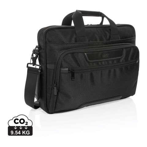 Swiss Peak RPET Voyager RFID 15.6&quot; laptop bag black | No Branding | not available | not available | not available