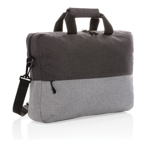 Duo colour RPET 15.6&quot; RFID laptop bag PVC free grey | No Branding | not available | not available | not available