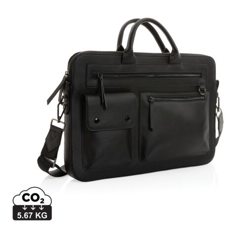 Swiss Peak GRS recycled PU 14 inch laptop bag black | No Branding | not available | not available